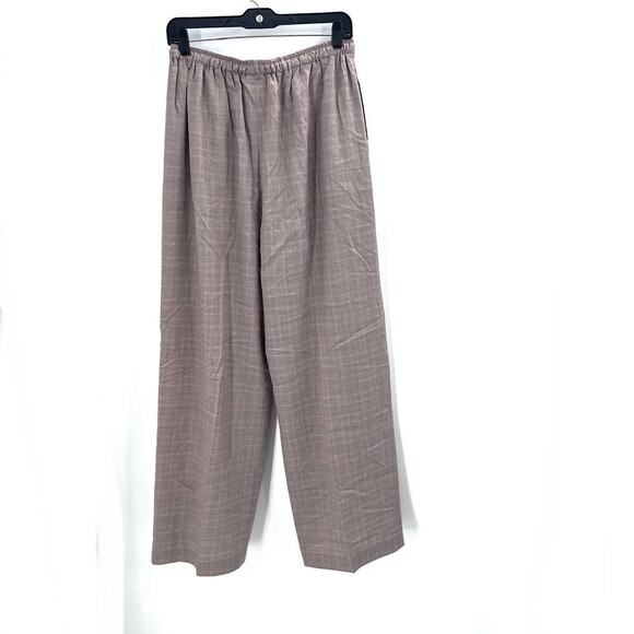 Eskandar Brown Virgin Wool & Silk Pull On Wide Leg Trouser Pants Size 2 - Picture 3 of 6